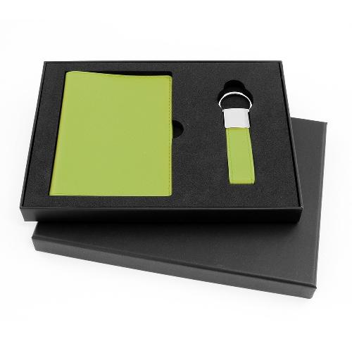 Passport Wallet & Key Fob Faux Leather Gift Boxed
